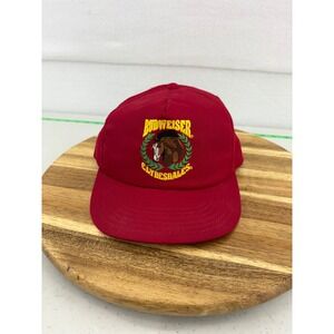 Vintage Budweiser Clydesdales Red Baseball Cap Adult 1 Size USA Vintage  Trucker